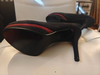 Zapatos de tacón negros con plataforma