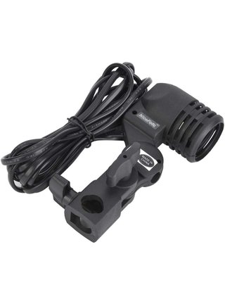 Portalámparas con rótula para fotografía y video.