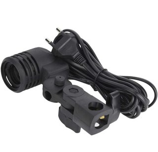 Portalámparas con rótula para fotografía y video.