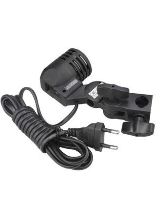 Portalámparas con rótula para fotografía y video.