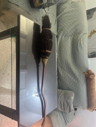 Escoba Harry Potter Madera Artesanal