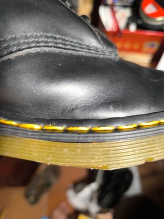 Stivali Dr Martens con punta in acciaio taglia 43