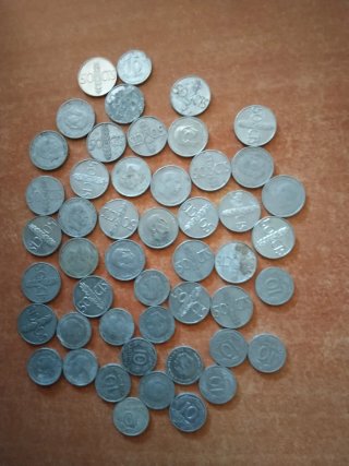 Lote monedas Franco aluminio 50 y 10 céntimos
