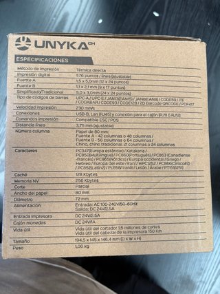 Impresora Térmica Unykach POS5 (UK560)