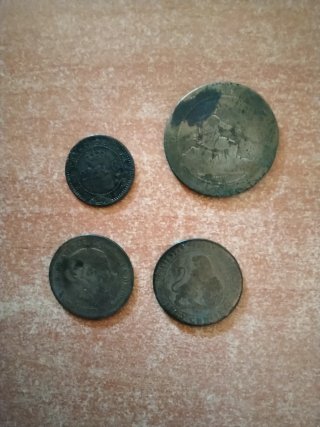 Lote 4 Monedas Alfonso XII