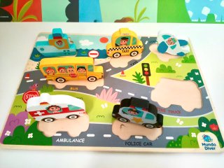 DOS Puzzles de madera Mundo Diver