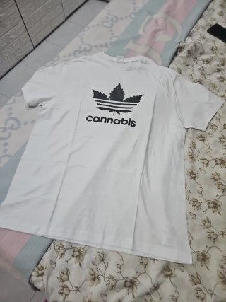 T-shirt Adidas Uomo XL Cannabis Leaf