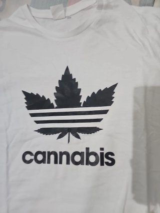T-shirt Adidas Uomo XL Cannabis Leaf