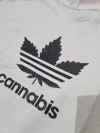 T-shirt Adidas Uomo XL Cannabis Leaf