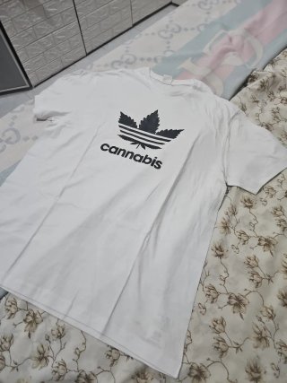 T-shirt Adidas Uomo XL Cannabis Leaf