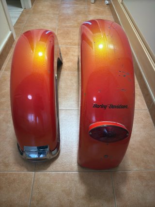 Guardabarros Harley-Davidson Naranja/Rojo