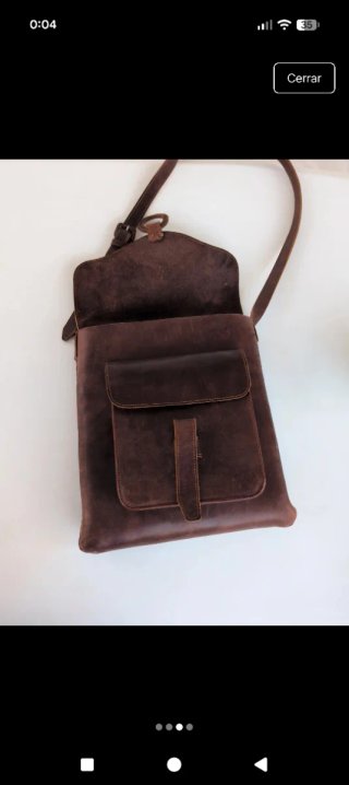 Bolso de cuero marrón
