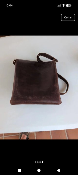 Bolso de cuero marrón