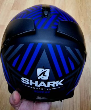 Casco Shark Spartan Azul y Negro