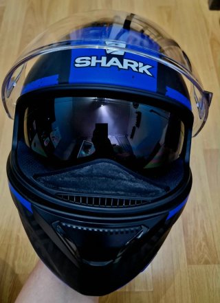 Casco Shark Spartan Azul y Negro