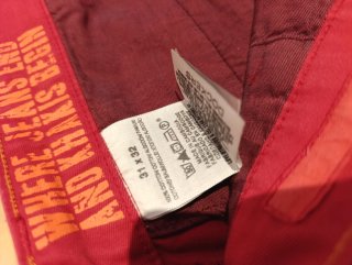 Pantalones Dockers Hombre Talla 31/32 Rojo