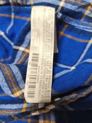 Pijama Oysho cuadros azul