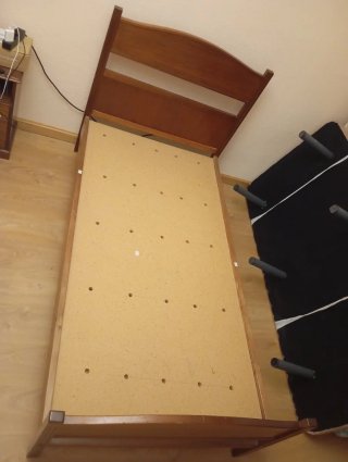 Cama individual de madera 90cm