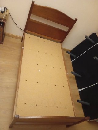 Cama individual de madera 90cm