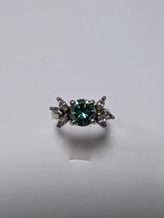 Anillo Moissanita Verde