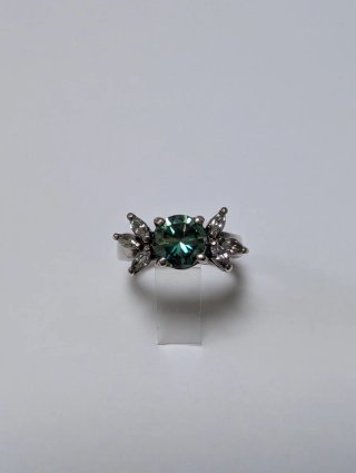 Anillo Moissanita Verde