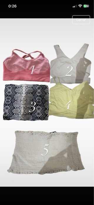 Conjunto 5 Tops Mujer Talla Única