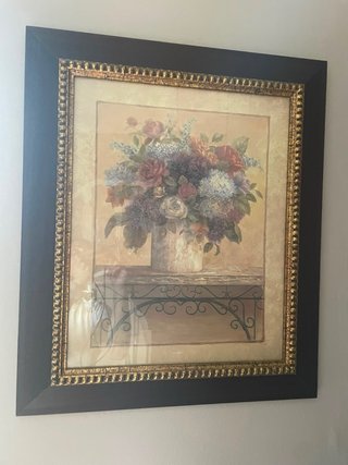Cuadro de flores en jarrón