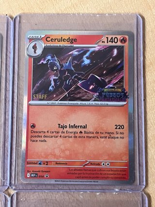 Lote cartas exclusivas pokemon STAFF