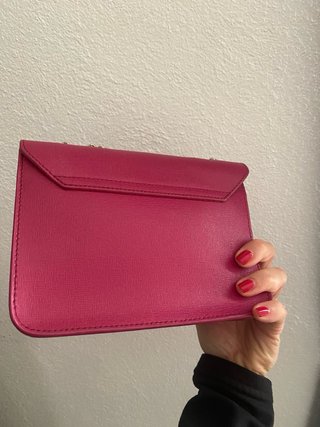 Borsetta Furla Rosa con Dettagli Oro