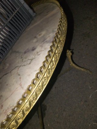 Mesa Vintage Latón y Mármol