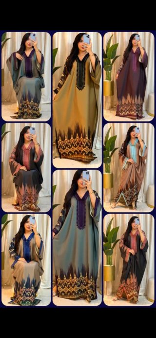Vestido Caftán de Gala Marroquí (Varios Colores)