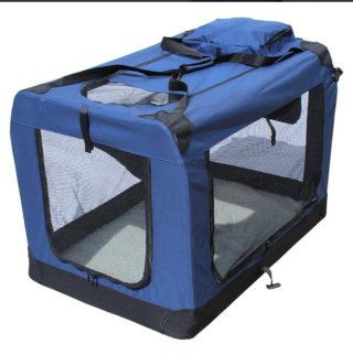 Transportín XL para Perro Plegable Azul