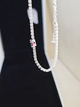 Pulsera Pandora circonita rosa plata