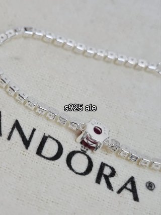 Pulsera Pandora circonita rosa plata