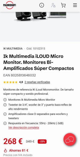 Altavoces iLoud Micro Monitor IK Multimedia