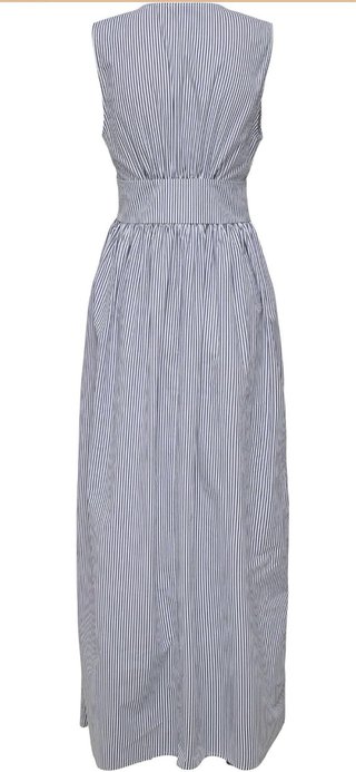 Vestido largo Only rayas azul y blanco