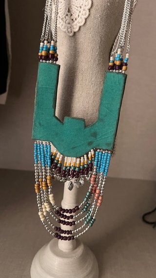 Collar mujer azul multicolor