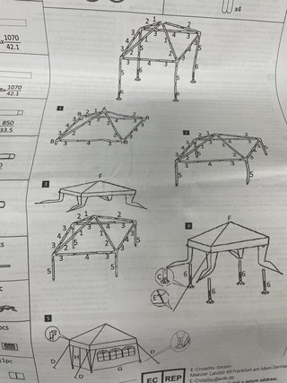 Carpa exterior desmontable 3x3