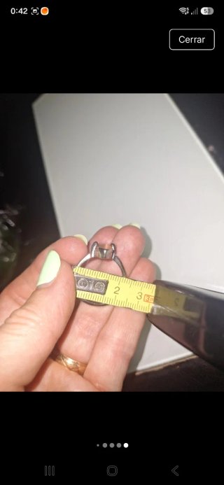 Anillo plata con piedra naranja