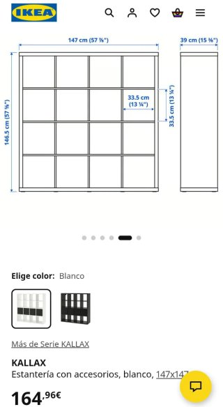 Estantería Kallax IKEA 147x147 cm