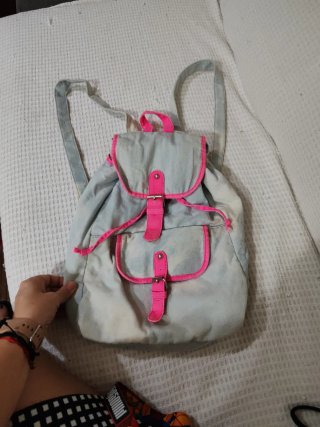 Mochila TyeDye Denim y Rosa fucsia
