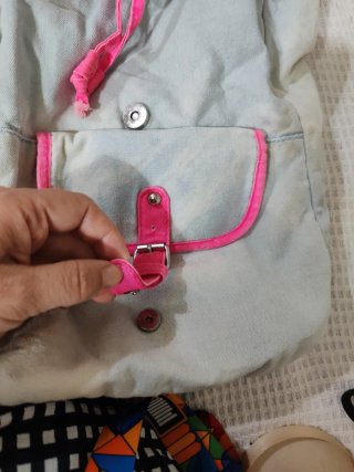 Mochila TyeDye Denim y Rosa fucsia