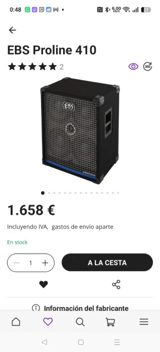 Pantalla Bajo EBS Pro Line 410