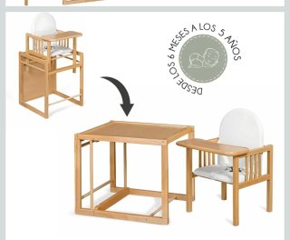 Trona evolutiva madera 6 meses a 5 años