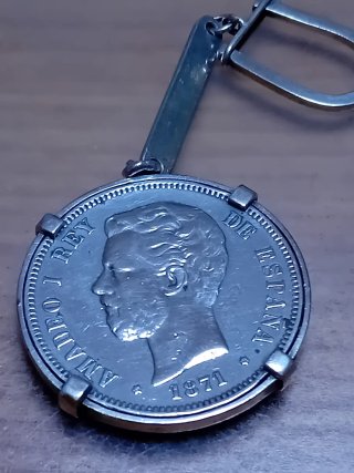 Moneda Amadeus I Plata 900 Estrella,18 ,74
