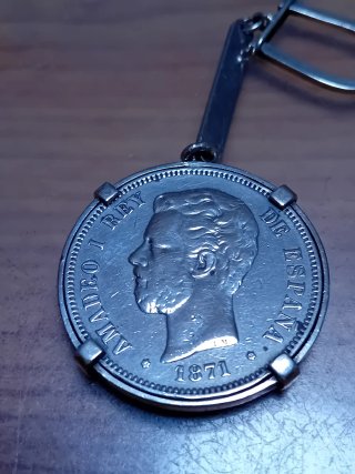Moneda Amadeus I Plata 900 Estrella,18 ,74