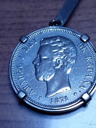 Moneda Amadeus I Plata 900 Estrella,18 ,74