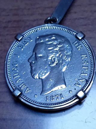 Moneda Amadeus I Plata 900 Estrella,18 ,74