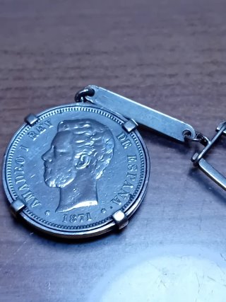 Moneda Amadeus I Plata 900 Estrella,18 ,74