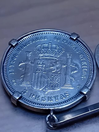 Moneda Amadeus I Plata 900 Estrella,18 ,74